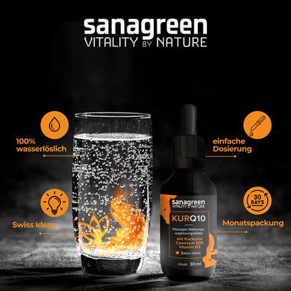 Bundle Wohlbefinden: KURIMMUN Sanagreen 60 Kapseln + KURQ10 Sanagreen 30 ml