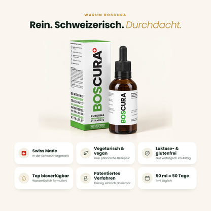 BOSCURA – Swiss Made, vegan, laktose- und glutenfrei, 50 ml = 50 Tage