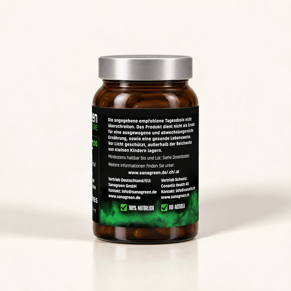 SANAC200 Etikett mit Hinweisen und Vertrieb